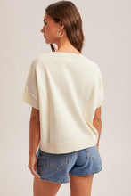 Load image into Gallery viewer, Short Sleeve Lemon Motif Graphic Sweater