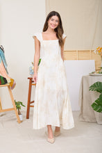Load image into Gallery viewer, Floral Square Neck Bell Sleeve Midi Dress