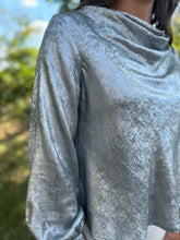 Load image into Gallery viewer, Metallic Cowl Neck Blouse