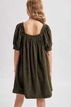 Load image into Gallery viewer, Polka Dot Smocked Corduroy Mini Dress