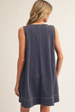 Load image into Gallery viewer, Navy Washed Swing Dress