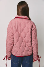 Load image into Gallery viewer, Gingham Quilted Jacket with Corduroy Trim
