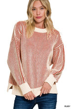 Load image into Gallery viewer, Two Tone Crewneck Sweater