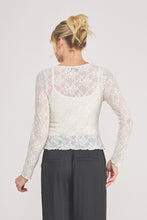 Load image into Gallery viewer, Heirloom Floral Mesh Knit Long Sleeve Top
