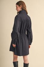 Load image into Gallery viewer, Utility Dress with Stand Up Collar