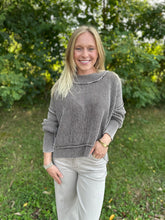 Load image into Gallery viewer, Washed Oversized Cropped Sweater