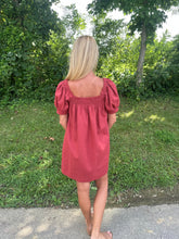 Load image into Gallery viewer, Plaid Puff Sleeve Mini Dress
