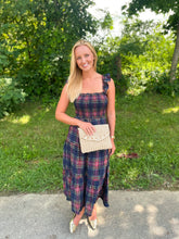 Load image into Gallery viewer, Plaid Smocked Tiered Midi Dress