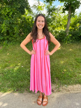 Load image into Gallery viewer, Striped Sleeveless Midi Dress