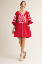 Load image into Gallery viewer, Baroque Floral Applique Shift Dress
