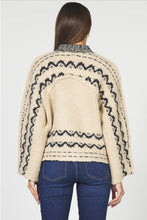 Load image into Gallery viewer, Luanna Black Cream Sweater Cardigan