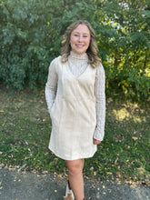 Load image into Gallery viewer, Faux Suede Sleeveless Shift Dress