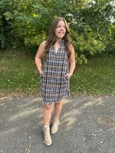 Load image into Gallery viewer, Sleeveless Plaid Tweed Dress