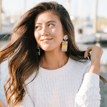 Load image into Gallery viewer, Rose Layered Cabana Earrings