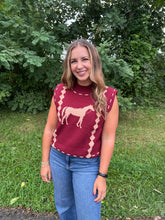 Load image into Gallery viewer, Sleeveless Horse Knit Vest