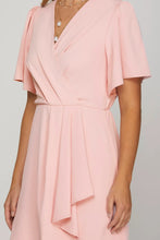 Load image into Gallery viewer, Short Sleeve Ruffled Mini Wrap Dress
