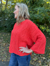 Load image into Gallery viewer, Cropped Side Slit Solid Sweater