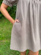 Load image into Gallery viewer, Plaid Puff Sleeve Mini Dress