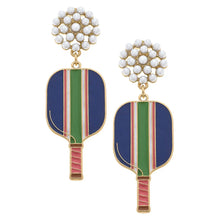 Load image into Gallery viewer, Ellie Pickleball Pearl Cluster Drop Earrings