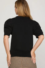 Load image into Gallery viewer, Short Sleeve Ruffle Neck Top