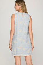 Load image into Gallery viewer, Sleeveless Woven Embroidered Shift Dress