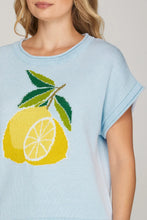 Load image into Gallery viewer, Drop Short Sleeve Print Knit Sweater Top