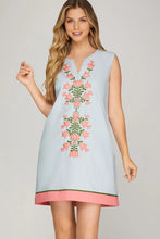 Load image into Gallery viewer, Sleeveless Embroidered Mini Dress