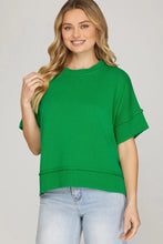 Load image into Gallery viewer, Drop Half Sleeve Crew Neck Sweater Top