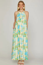 Load image into Gallery viewer, Halter Neck A Line Maxi Dress