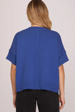 Load image into Gallery viewer, Drop Half Sleeve Crew Neck Sweater Top