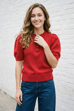 Load image into Gallery viewer, Short Sleeve Ruffle Neck Top