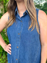 Load image into Gallery viewer, New Light Denim Mini Dress - Deep Water