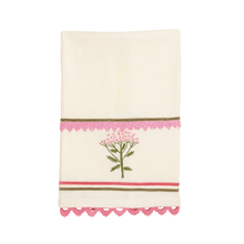 Load image into Gallery viewer, Flower Embroidery Tea Towel
