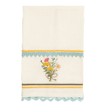 Load image into Gallery viewer, Flower Embroidery Tea Towel