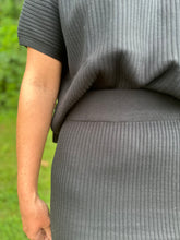 Load image into Gallery viewer, Ribbed Knit Sweater Top and Skirt Set