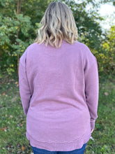 Load image into Gallery viewer, Mélange Poncho Long-Sleeve Crew-Neck Rounded- Bottom Hi-Lo