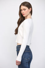 Load image into Gallery viewer, Ribbed Knit Crop Cardigan