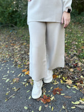 Load image into Gallery viewer, Knit Ankle Wide Leg Pants
