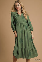 Load image into Gallery viewer, Embroidered Floral Tiered Midi Dress