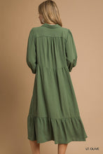 Load image into Gallery viewer, Embroidered Floral Tiered Midi Dress