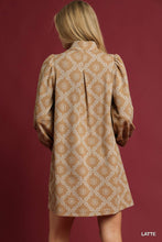 Load image into Gallery viewer, Geometric Print Long Sleeve Mini Dress