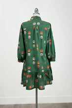 Load image into Gallery viewer, Flower Print Ruffled Neck Mini Dress