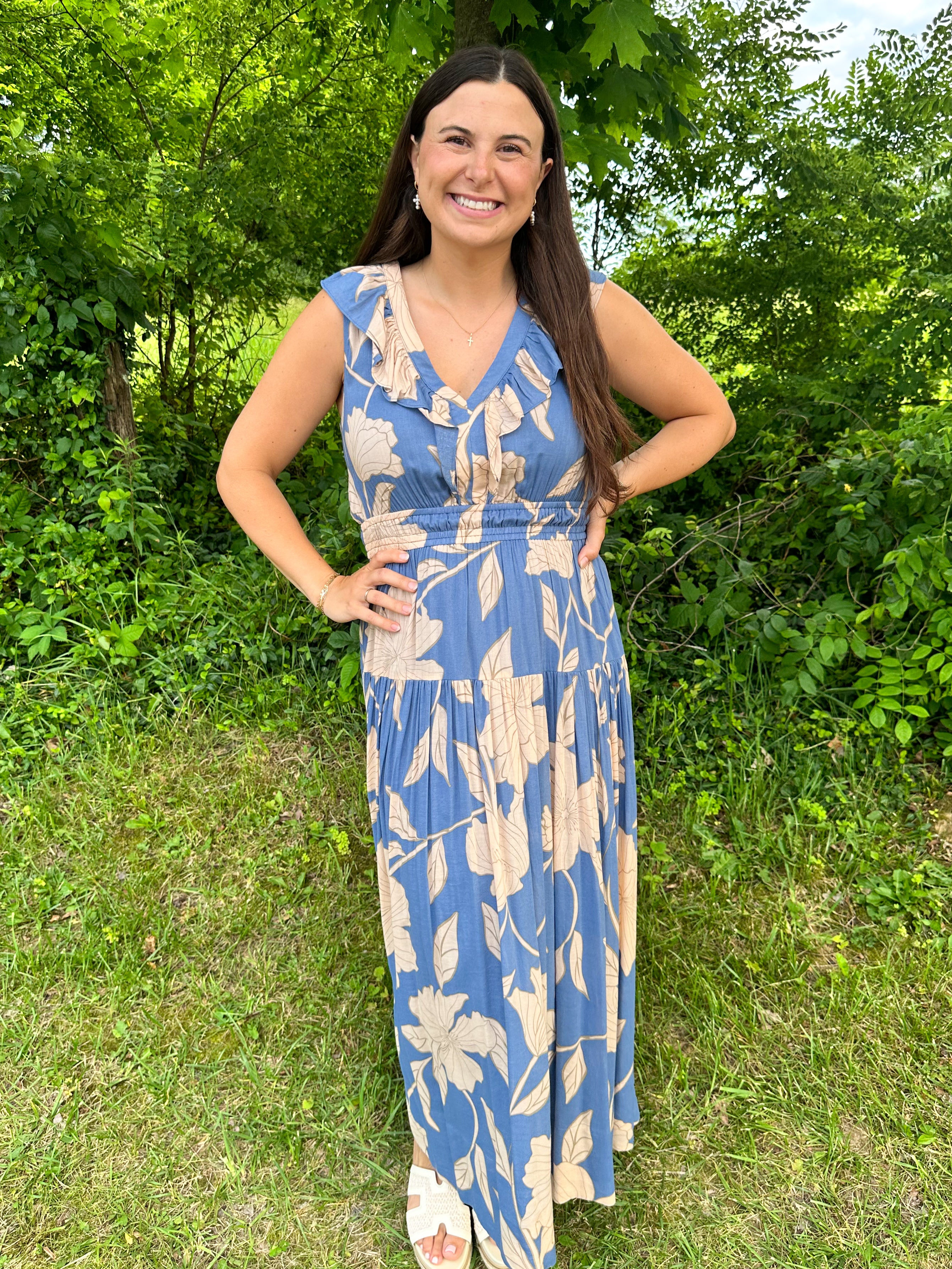 marlene tiered maxi dress Bloom Floral providing comfort and flexibility Size Alpha:UK-S The Best Dressed Stars 100-120
