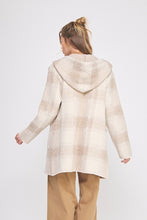 Load image into Gallery viewer, Cozy Plaid Sweater Cardigan
