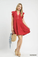 Load image into Gallery viewer, Linen Tiered Baby Doll Dress