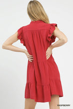 Load image into Gallery viewer, Linen Tiered Baby Doll Dress