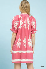 Load image into Gallery viewer, Two Tone Border Print Mini Dress
