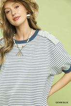 Load image into Gallery viewer, Striped Knit Short Sleeve Casual Top