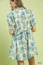 Load image into Gallery viewer, Floral Puff Sleeve Babydoll Dress