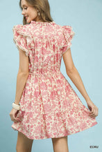 Load image into Gallery viewer, Ruffle Sleeve Frill V Neck Dress